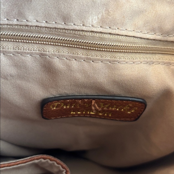 Darcy Marks London Cognac Debossed Vegan Leather Backpack - Picture 6 of 6